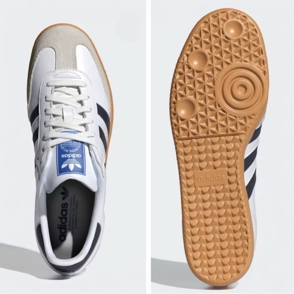 Adidas Samba OG Original "Cloud White/Night Indigo/Gum" Women’s sneakers Size 6 - Picture 8 of 16